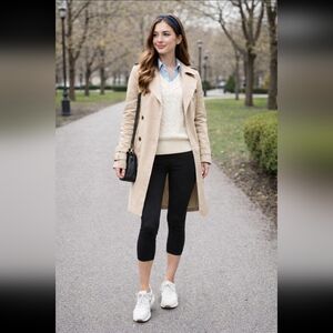 NWT Round The Clock High Waisted Cotton And Spandex Capri Length Leggings XL